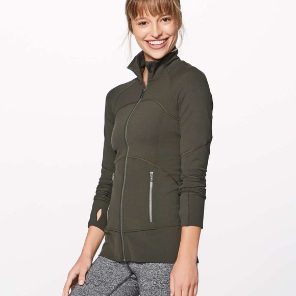 lululemon athletica Jackets & Blazers - Lululemon Dark Olive Contour Jacket Size 12